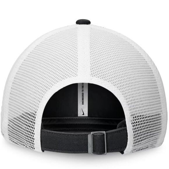 NEW Nike Swoosh New York Yankees Mens Black Rise Adjustable Trucker Hat M/L - Picture 5 of 5